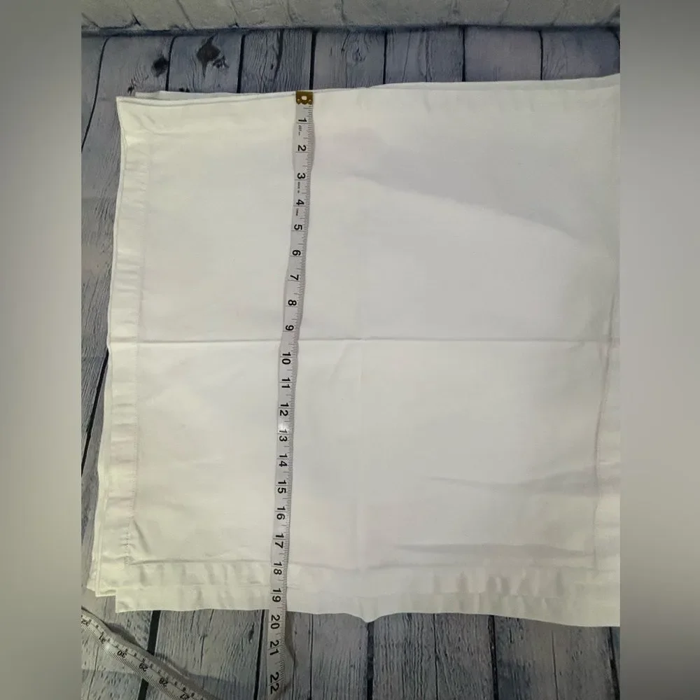 Crate & Barrel Classic Party Wedding Elevated Basic White Cotton Napkin Set of 8